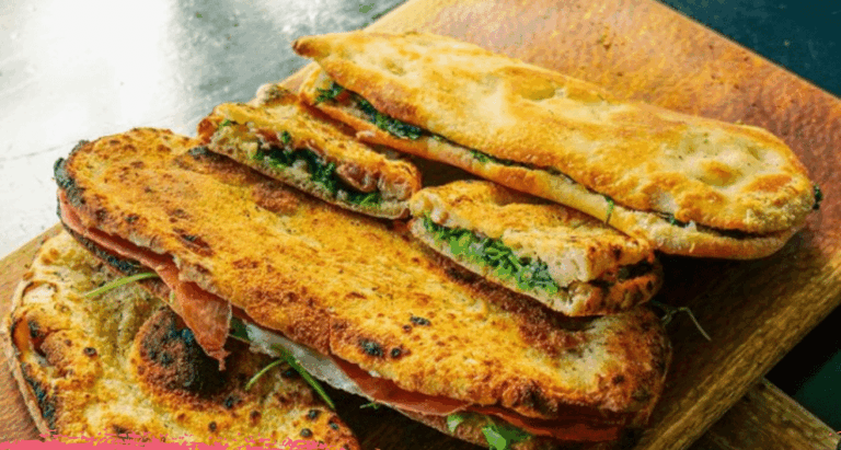 Crispy Italian Panini with Prosciutto and Arugula