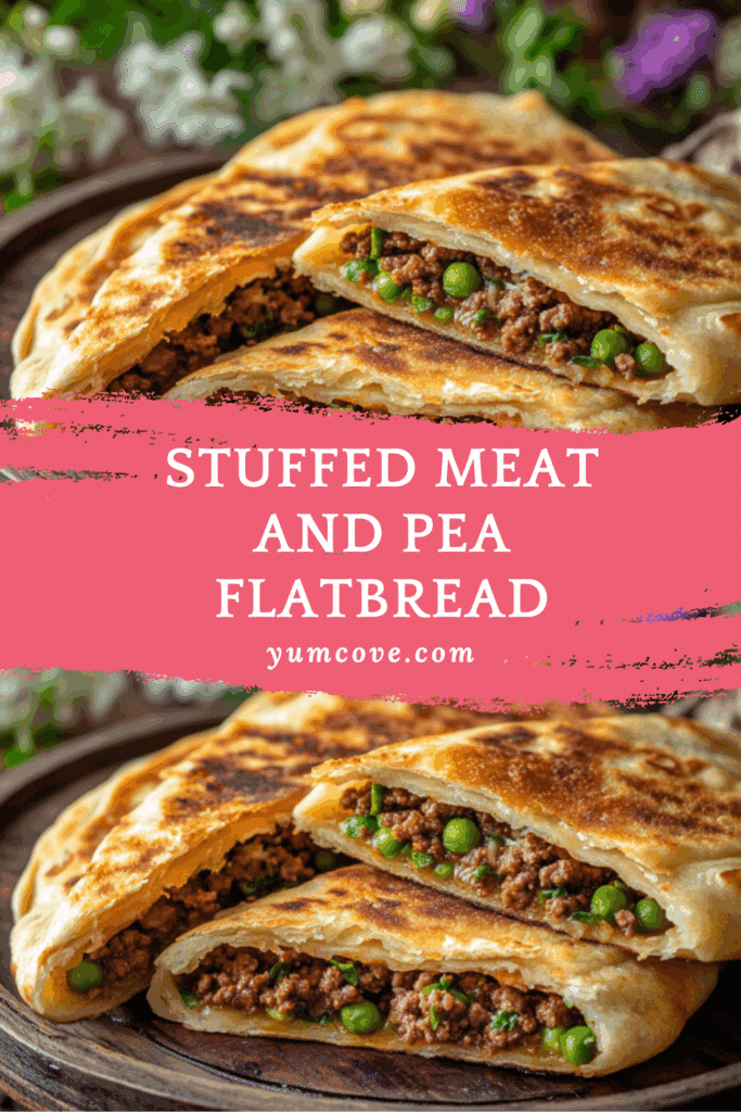 Stuffed Meat and Pea Flatbread