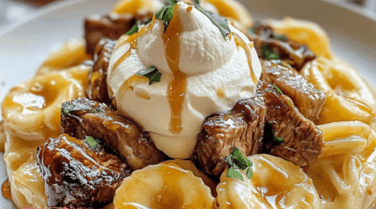 Caramelized Banana and Beef Waffle
