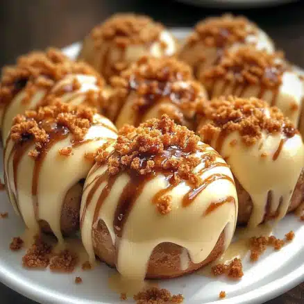 Mini Cinnamon Rolls with Cream Cheese Glaze and Crumble Topping
