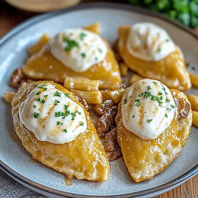 Pierogi with Onion Gravy