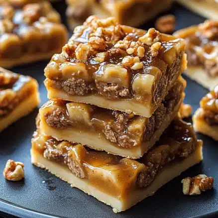 Caramel Nut Shortbread Bars