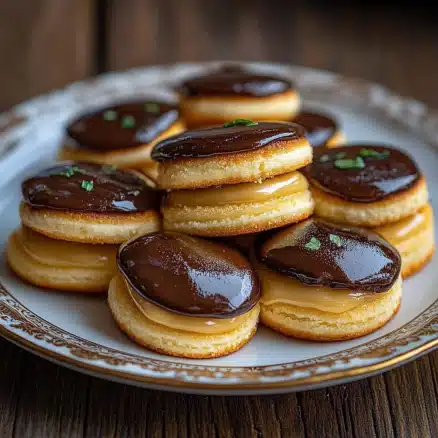 Chocolate Ganache and Caramel Sandwich Cookies