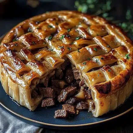 Classic Beef and Puff Pastry Pie
