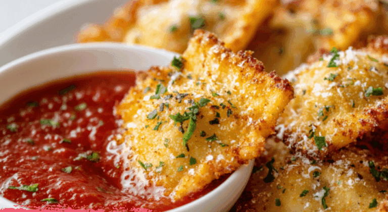Crispy Fried Ravioli with Marinara Dip