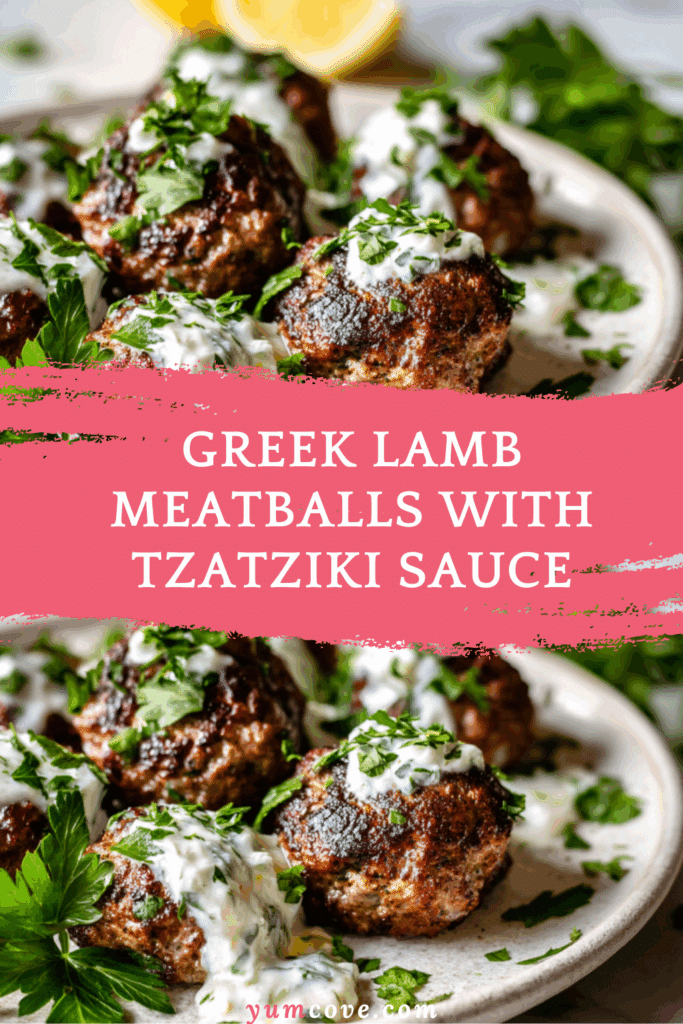 Greek Lamb Meatballs with Tzatziki Sauce