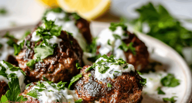 Greek Lamb Meatballs with Tzatziki Sauce
