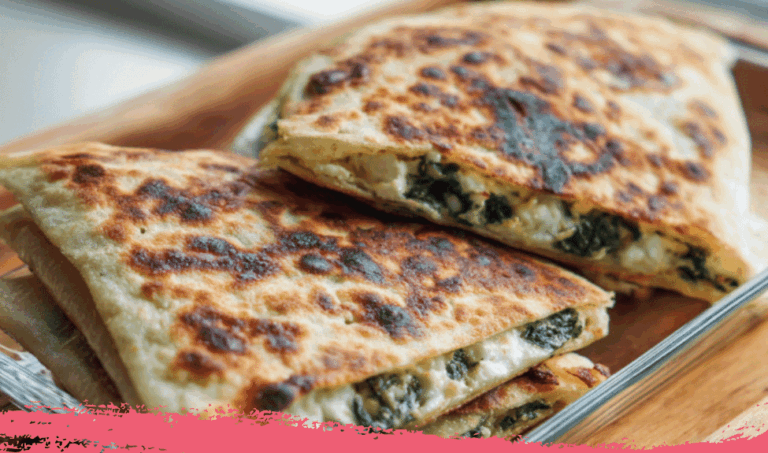 Cheesy Spinach & Feta Gozleme