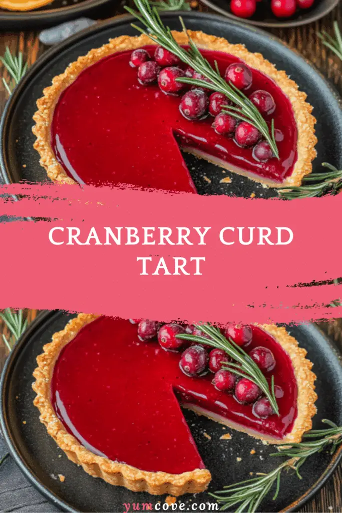 Cranberry Curd Tart