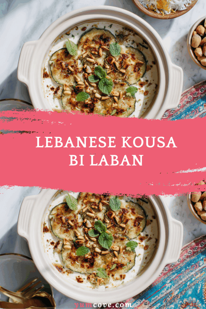 Lebanese Kousa bi Laban (Stuffed Zucchini in Yogurt Sauce)