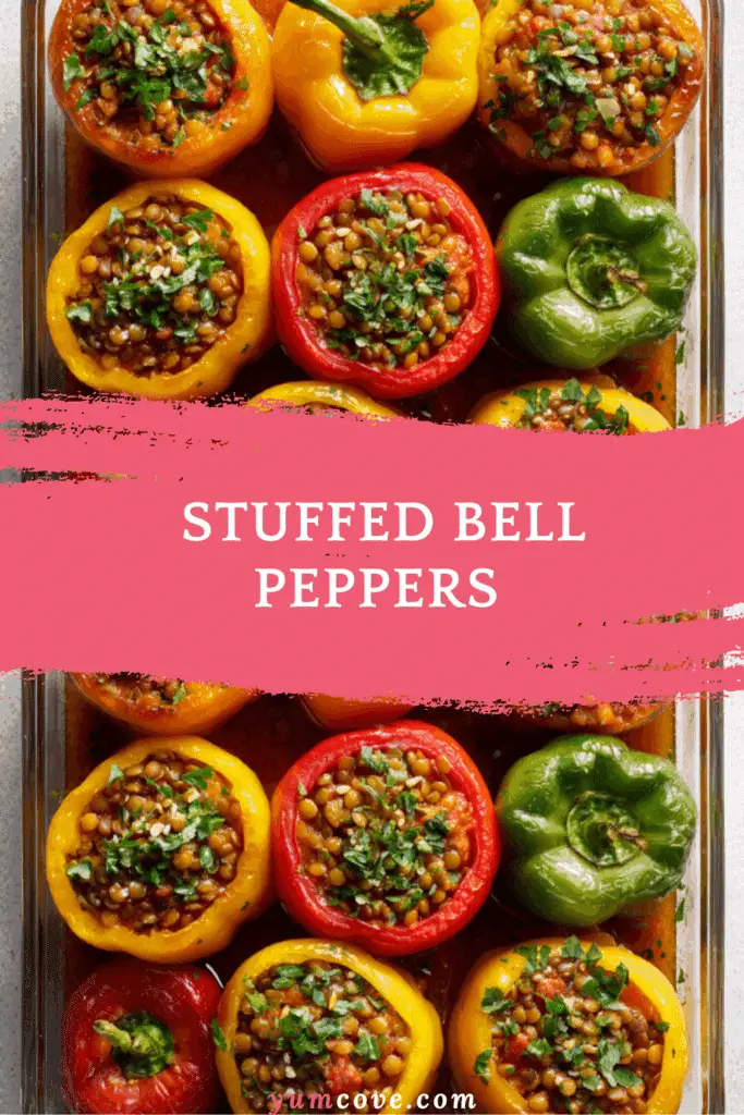 Stuffed Bell Peppers with Spiced Lentils