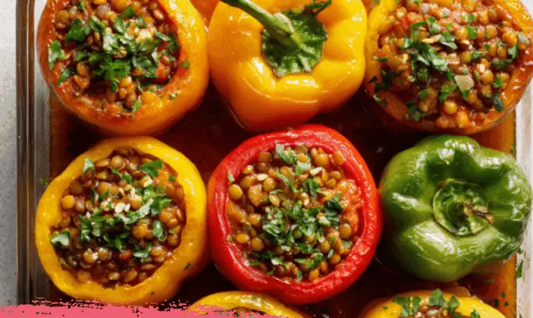 Stuffed Bell Peppers with Spiced Lentils