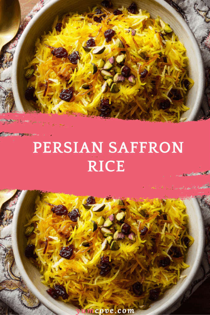 Persian Saffron Rice with Barberries & Pistachios (Zereshk Polo)