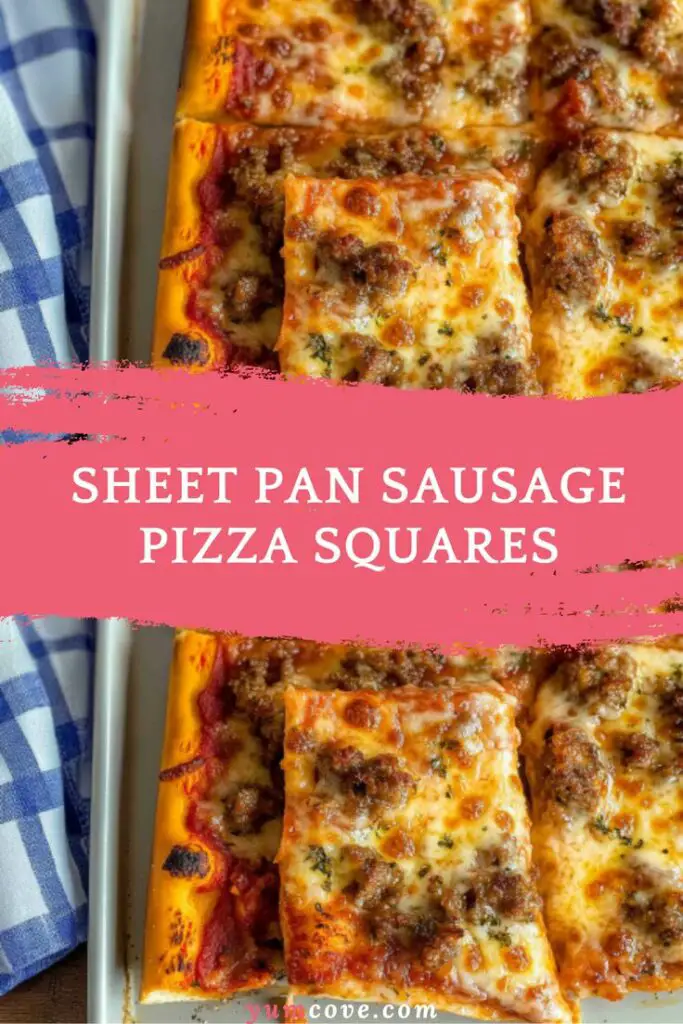Sheet Pan Sausage Pizza Squares