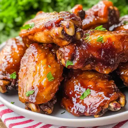 Sticky Honey Garlic Chicken Wings