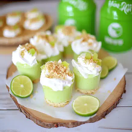 Mini Key Lime Pie Cups with Whipped Topping