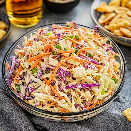 Creamy Classic Coleslaw with Crunchy Veggies