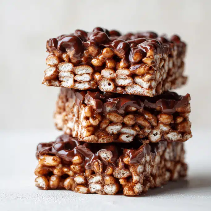 No‑Bake Chocolate Puffed Rice Bars