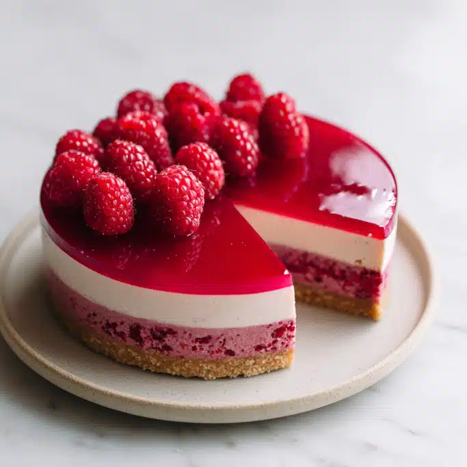 No-Bake Raspberry Mousse Cake