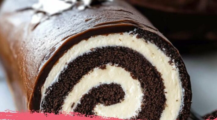 Chocolate Swiss Roll Cake