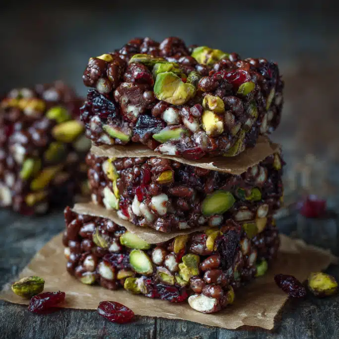 Dark Chocolate Pistachio Cranberry Bars