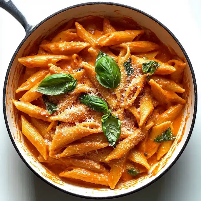 Creamy Penne alla Vodka with Fresh Basil