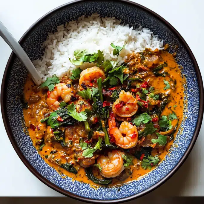 Spicy Coconut Shrimp Curry with Rice