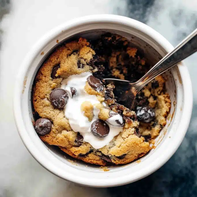 Deep Dish Chocolate Chip Cookie with Ice Cream