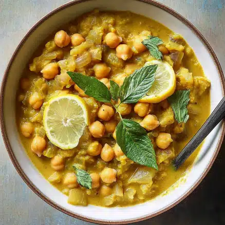 Creamy Chickpea and Lentil Curry with Lemon