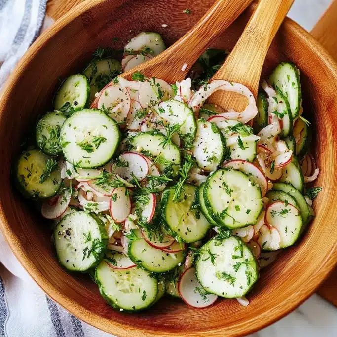 Cucumber Radish Salad with Fresh Herbs