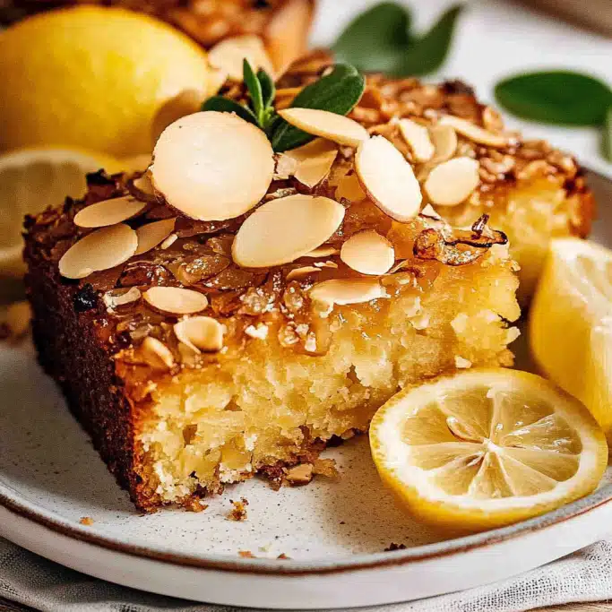 Moist Lemon Almond Cake with Syrup Glaze