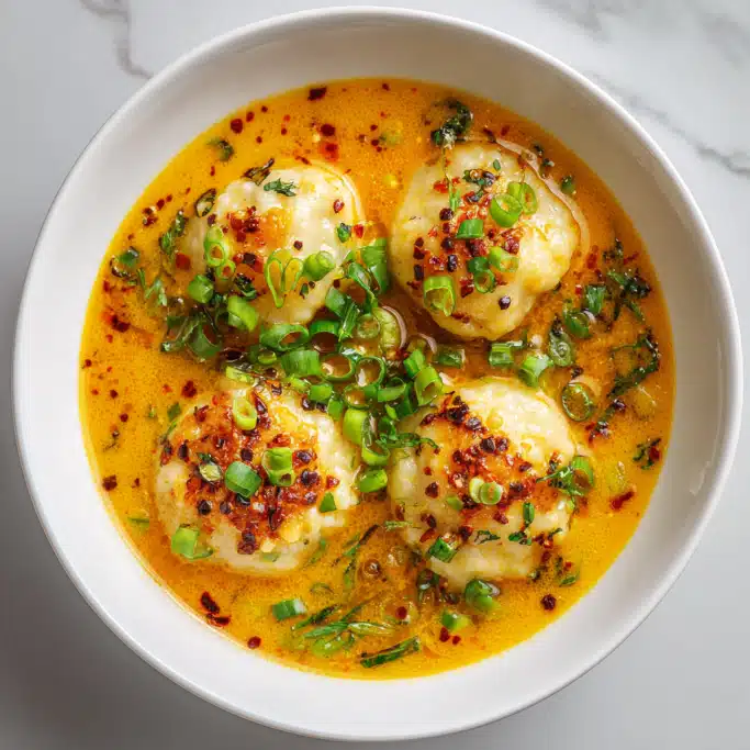 Spicy Chicken Dumplings in Chili Oil Broth: A Bold and Flavorful Comfort Dish