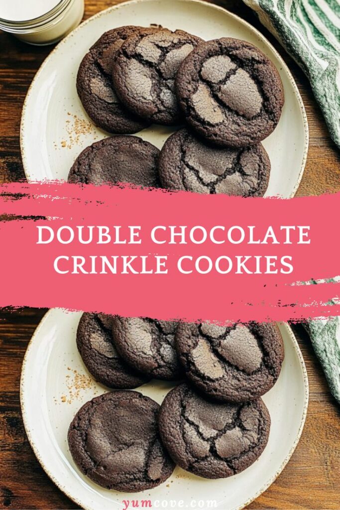 Double Chocolate Crinkle Cookies