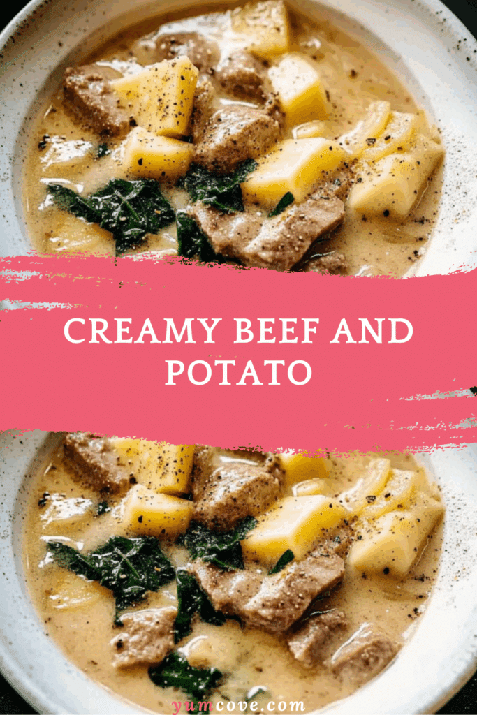 Creamy Beef and Potato Stew with Kale