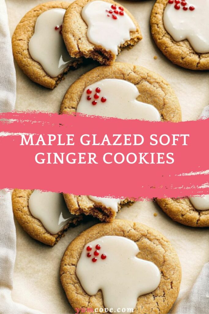 Maple Glazed Soft Ginger Cookies