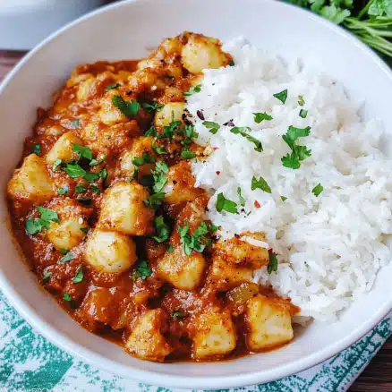 Spiced Potato Curry with Steamed Basmati Rice