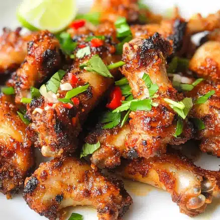 Crispy Baked Chicken Wings with Garlic and Herbs