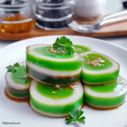 Layered Pandan & Coconut Jelly (Kuih Style)