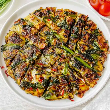 Savory Korean Cabbage & Chive Pancake (Kimchi-Style Buchimgae)