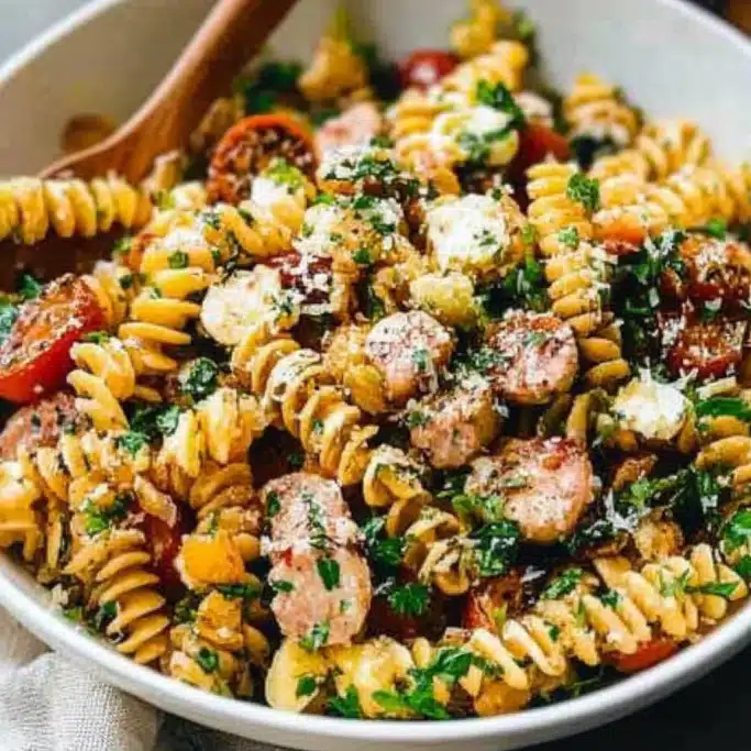 Sausage and Roasted Vegetable Pasta Salad