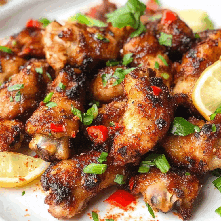 Spicy Garlic Chili Chicken Wings with Lemon Zest