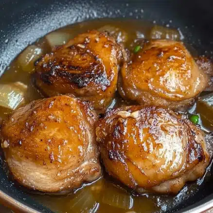 Soy-Glazed Chicken Thighs with Caramelized Onions