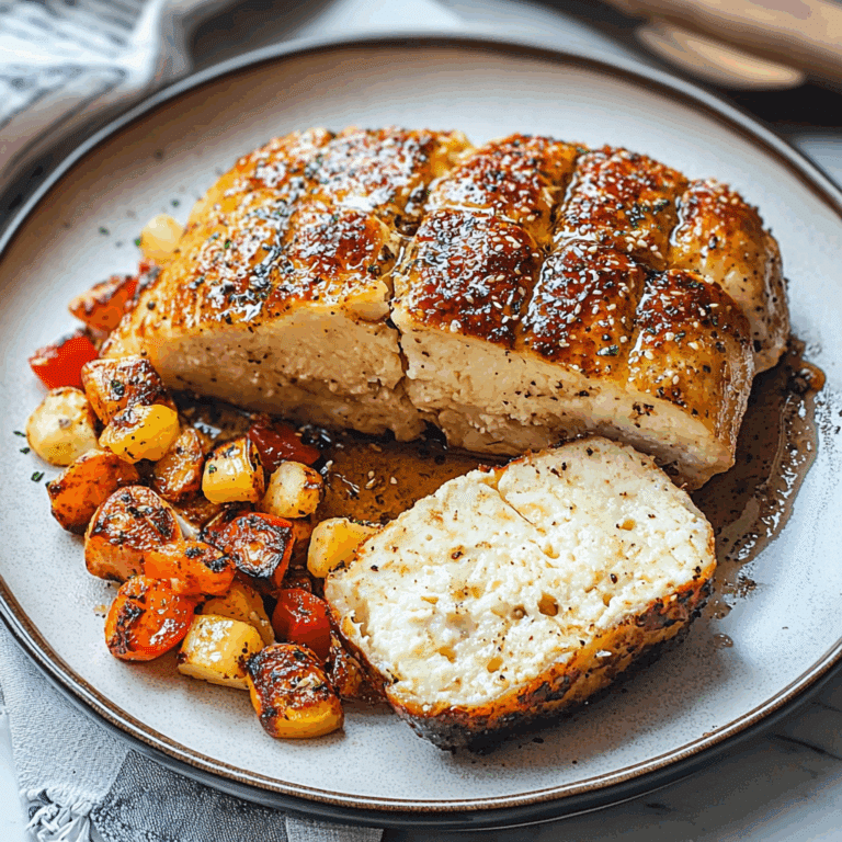 Golden Crusted Cottage Cheese Loaf with Roasted Vegetables – A High-Protein, Vegetarian Main Dish That’s Both Wholesome and Satisfying