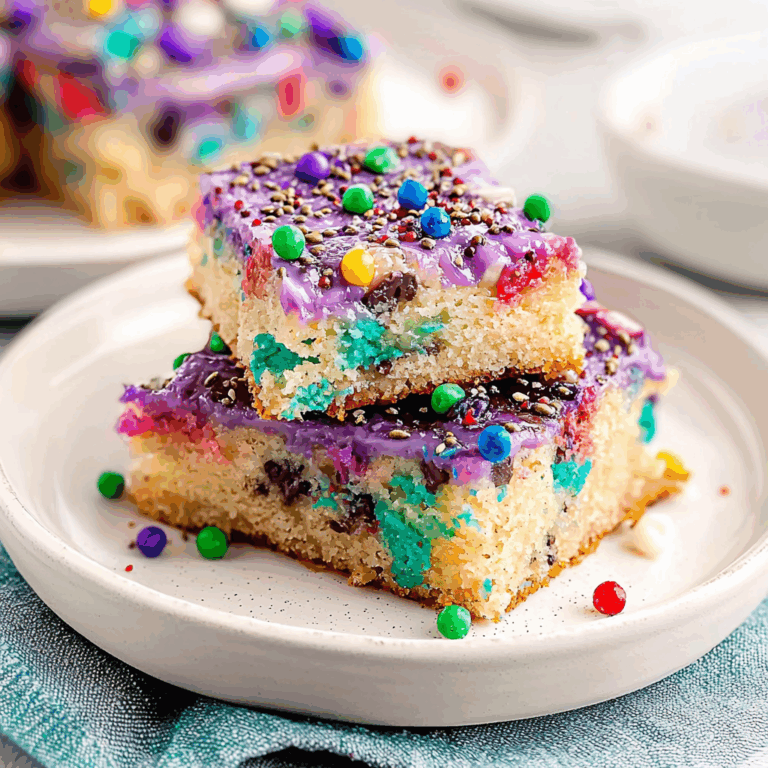 Rainbow Sprinkle Cake Bars