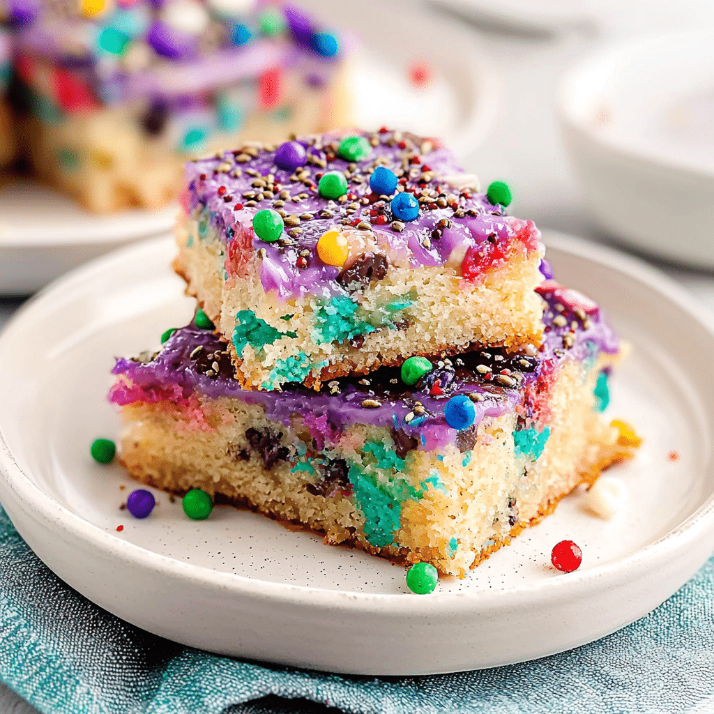 Rainbow Sprinkle Cake Bars