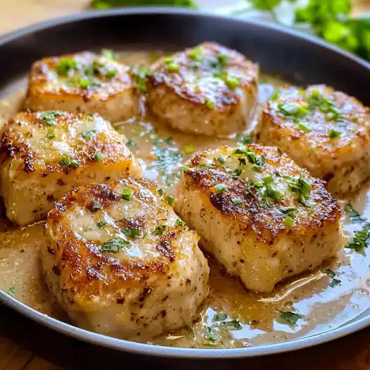 Pan-Seared Yuca Steaks in Creamy Garlic Herb Sauce