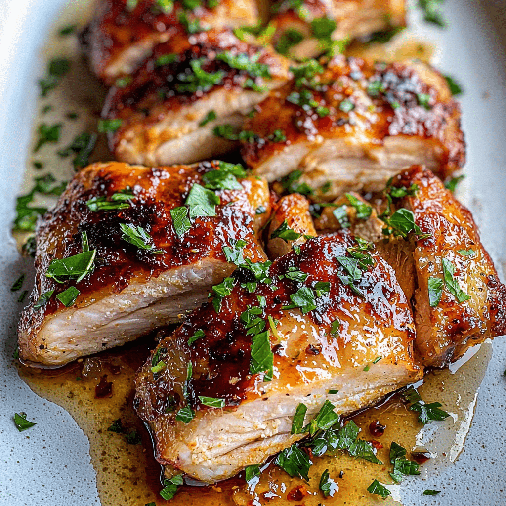 Honey Glazed Chicken Thighs with Fresh Herbs – A Tender, Juicy Chicken Recipe That’s Perfect for Family Dinners or Entertaining Guests