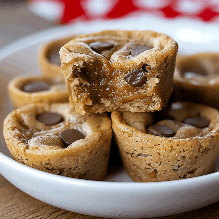 Gooey Caramel Chocolate Chip Cookie Cups