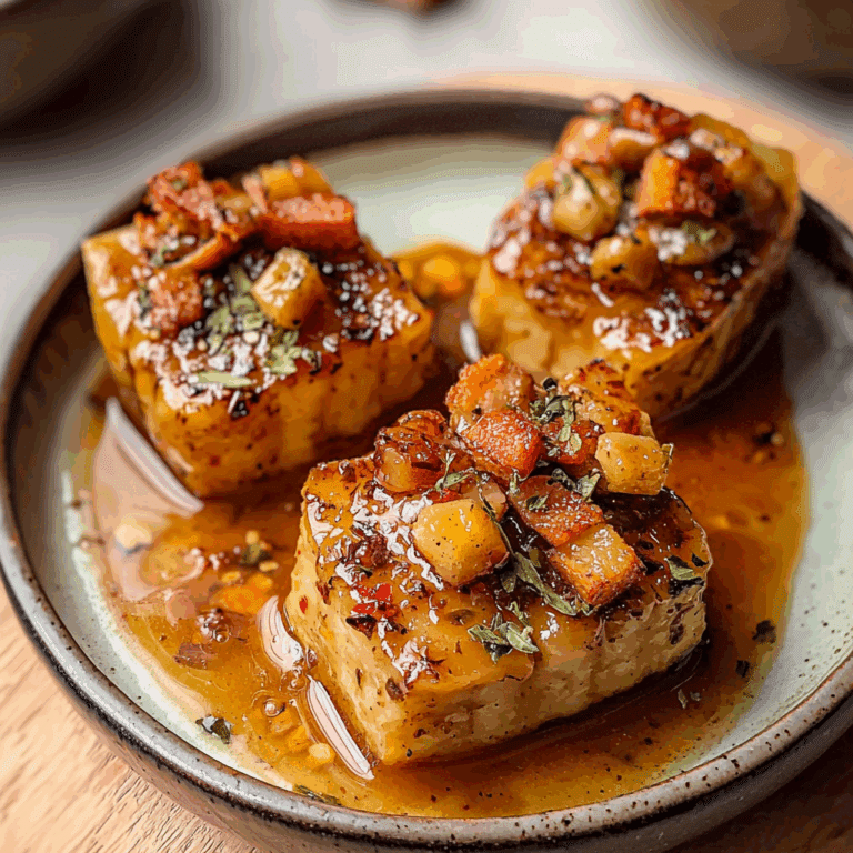 Sweet and Savory Glazed Tofu Bites with Apple Chutney – A Cozy, Plant-Based Recipe That’s Perfect for Fall and Full of Comforting Flavors