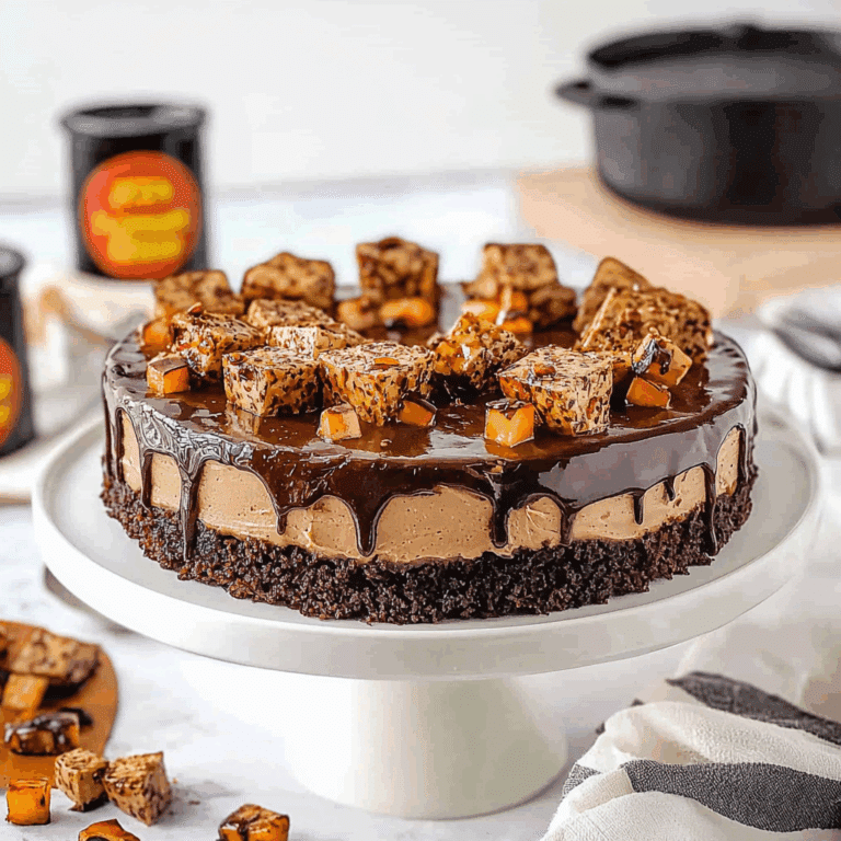 Chocolate Caramel Candy Bar Cheesecake